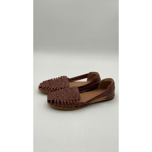 Quince Shoes - Quince 100% Leather Huarache Flat Brandy Shoes 9